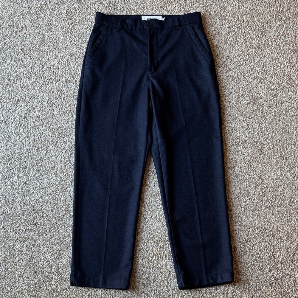 Parages Men’s Tom Navy Blue Wool Flannel Pants Sz 32